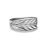 David Yurman Chevron 3 Sided Signet Ring In Sterling Silver, 12.5mm - Ring Size P