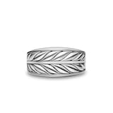 David Yurman Chevron 3 Sided Signet Ring In Sterling Silver, 12.5mm - Ring Size P