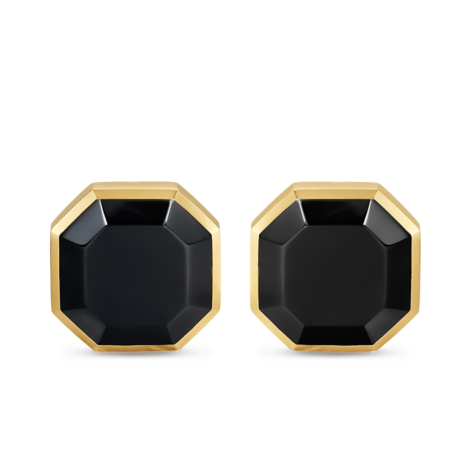 David Yurman Streamline® Cufflinks In Sterling Silver With 14ct Yellow Gold And Black Onyx, 15mm David Yurman Streamline® Cufflinks In Sterling Silver With 14ct Yellow Gold And Black Onyx, 15mm