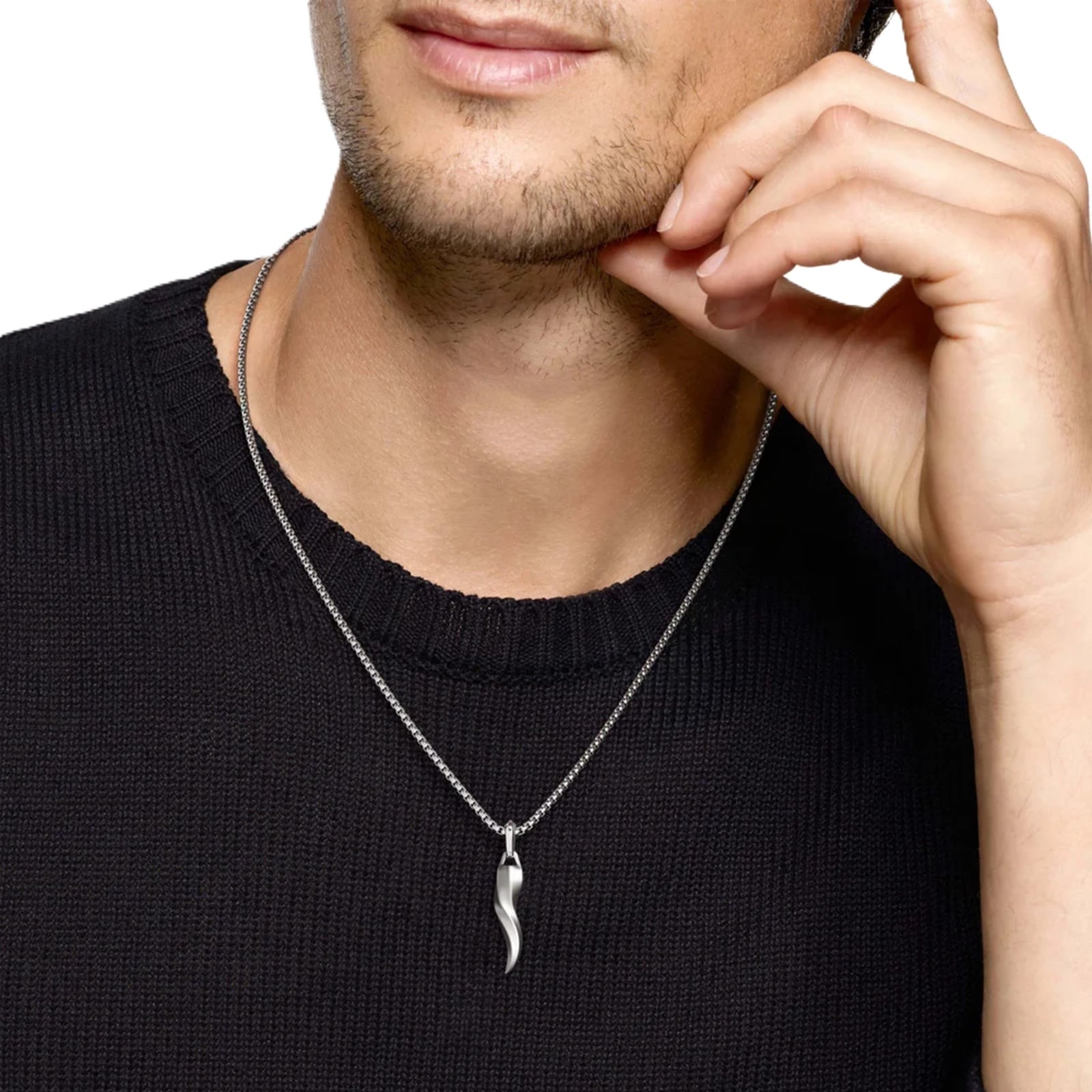 David Yurman Cornicello Amulet In Sterling Silver, 30.6mm David Yurman Cornicello Amulet In Sterling Silver, 30.6mm