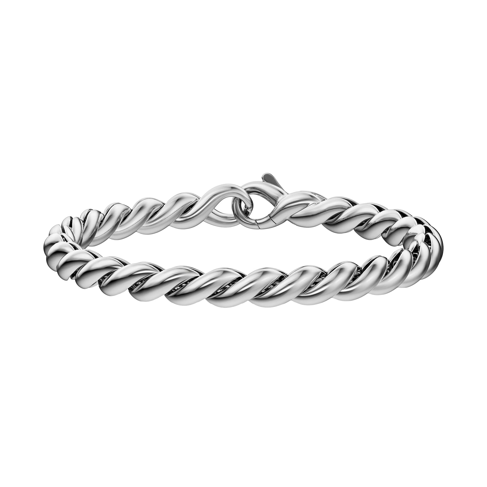 David Yurman Sculpted Cable Chain Bracelet In Sterling Silver, 5.7mm David Yurman Sculpted Cable Chain Bracelet In Sterling Silver, 5.7mm