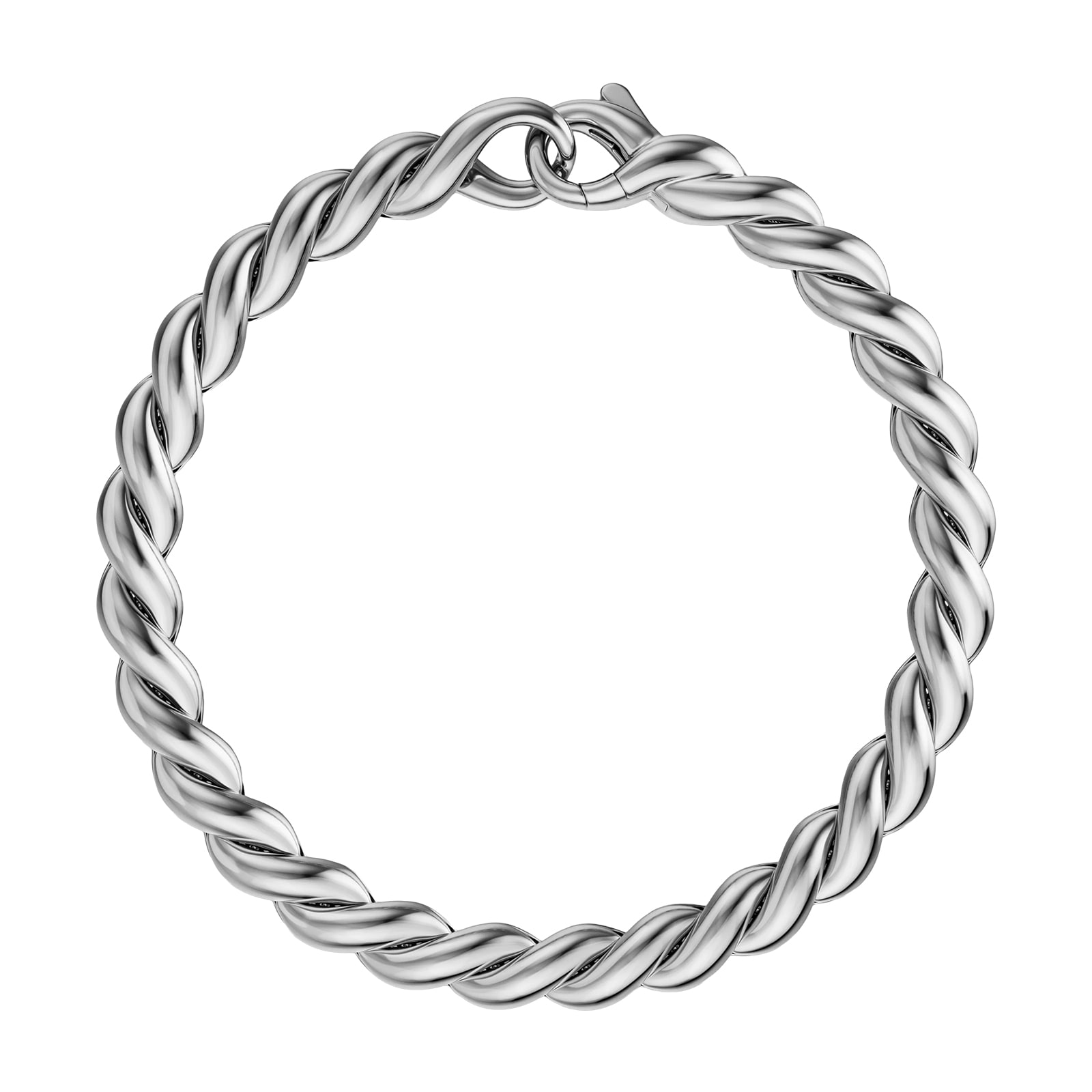 David Yurman Sculpted Cable Chain Bracelet In Sterling Silver, 5.7mm David Yurman Sculpted Cable Chain Bracelet In Sterling Silver, 5.7mm