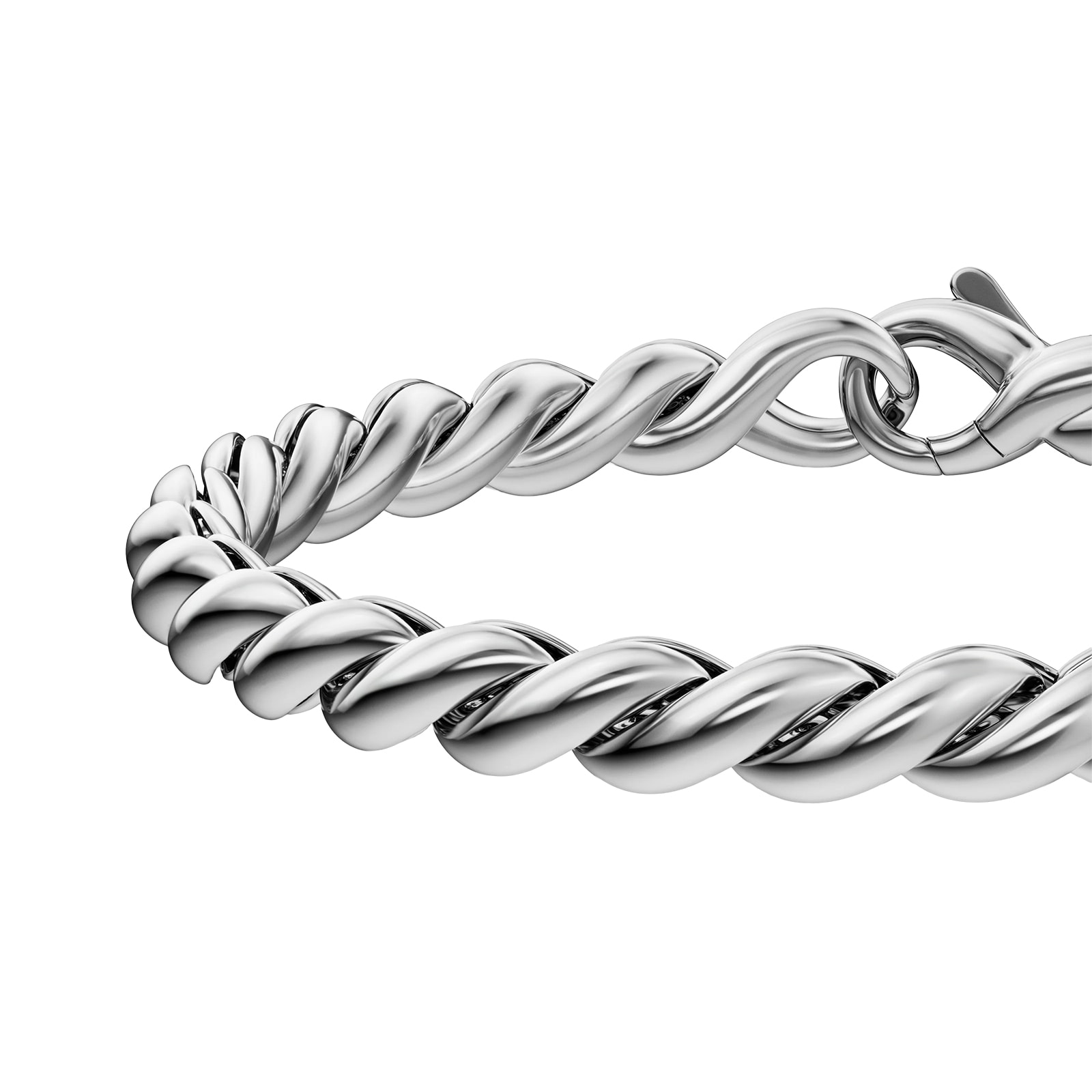 David Yurman Sculpted Cable Chain Bracelet In Sterling Silver, 5.7mm David Yurman Sculpted Cable Chain Bracelet In Sterling Silver, 5.7mm