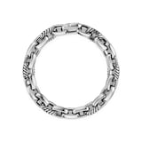 David Yurman Chevron Oval Link Bracelet In Sterling Silver, 10mm - Size Small