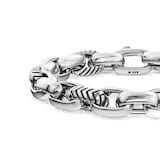 David Yurman Chevron Oval Link Bracelet In Sterling Silver, 10mm - Size Small