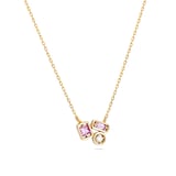 Suzanne Kalan 18ct Yellow Gold 0.03ct Diamond 0.20ct Sapphire Necklace