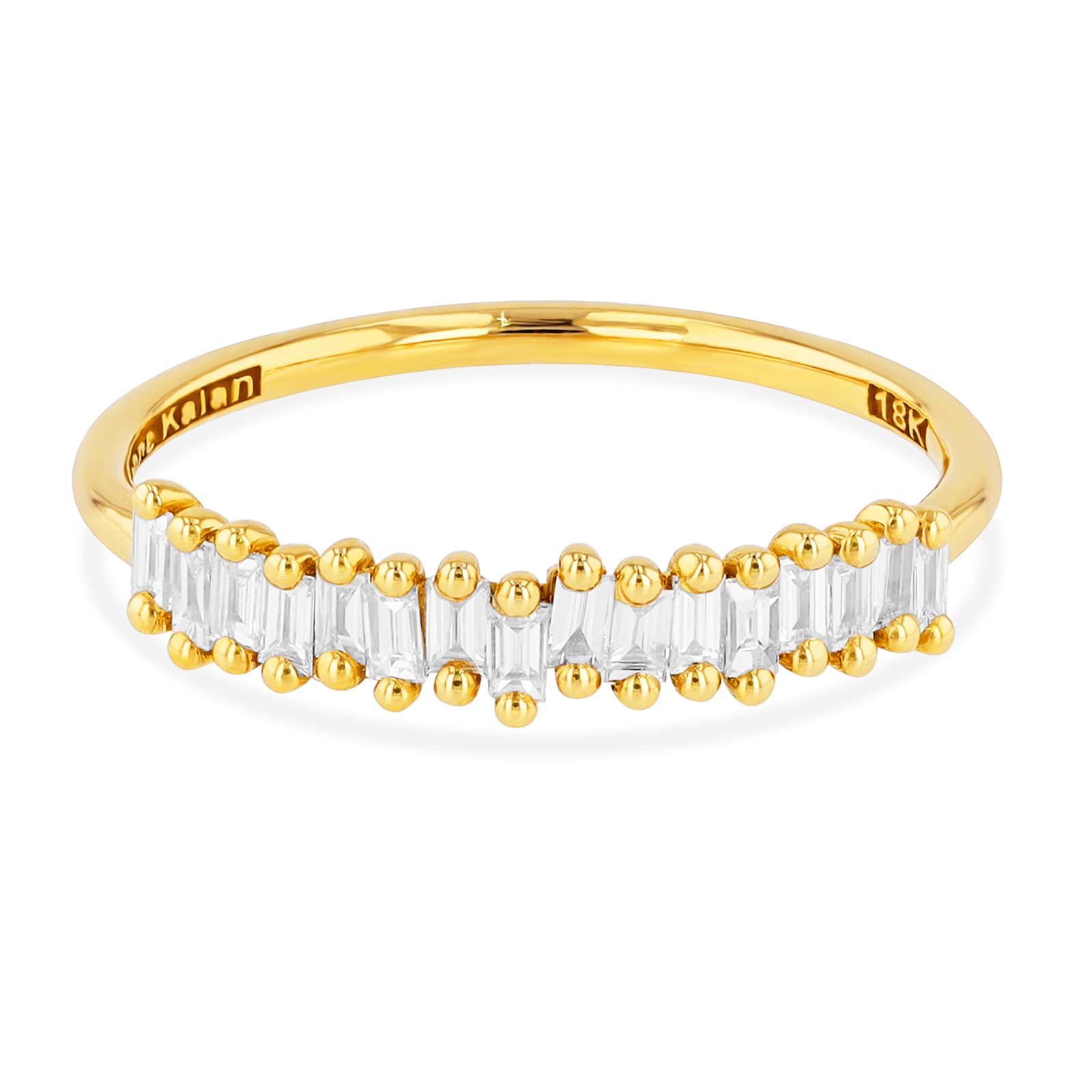 18ct Yellow Gold 0.33ct Baguette Diamond Ring - Ring M