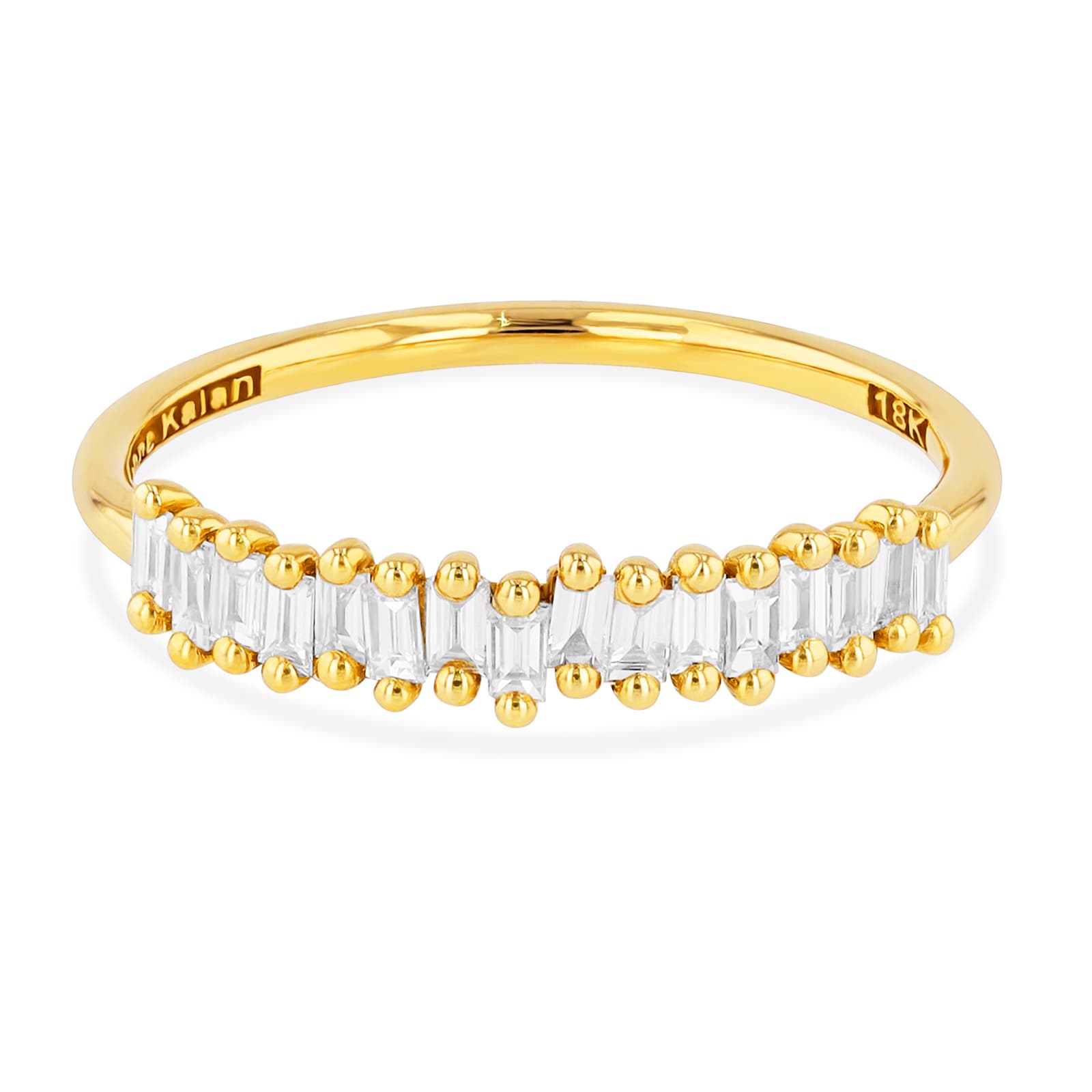 Suzanne Kalan 18ct Yellow Gold 0.33ct Baguette Diamond Ring Suzanne Kalan 18ct Yellow Gold 0.33ct Baguette Diamond Ring