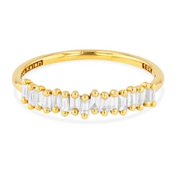 37370156 - 18ct Yellow Gold 0.33ct Baguette Diamond Ring