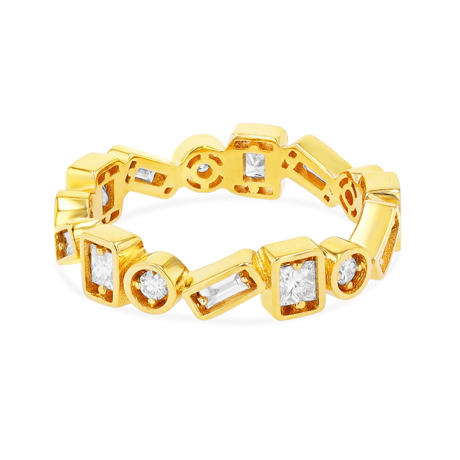 Suzanne Kalan 18ct Yellow Gold 0.33ct Baguette Diamond Stacker Ring Suzanne Kalan 18ct Yellow Gold 0.33ct Baguette Diamond Stacker Ring