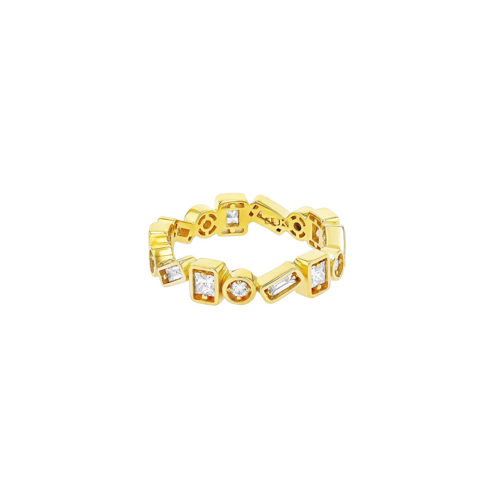 Suzanne Kalan 18ct Yellow Gold 0.33ct Baguette Diamond Stacker Ring Suzanne Kalan 18ct Yellow Gold 0.33ct Baguette Diamond Stacker Ring