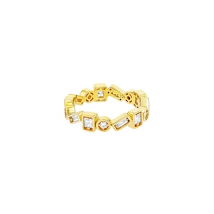 Suzanne Kalan 18ct Yellow Gold 0.33ct Baguette Diamond Stacker Ring