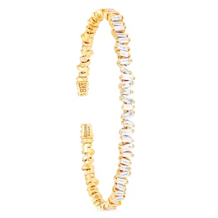 Suzanne Kalan 18ct Yellow Gold Fireworks 1.20cttw Diamond Bangle