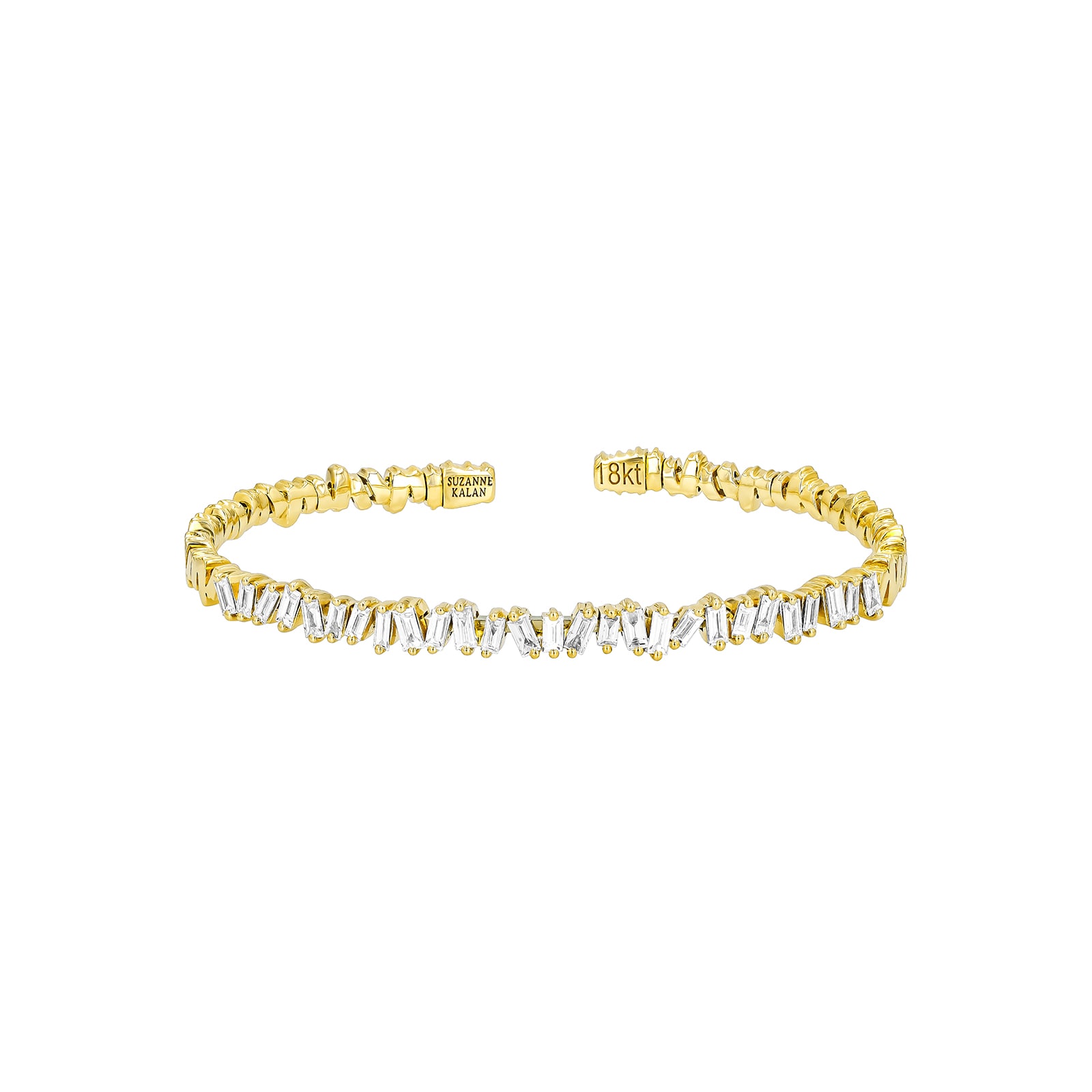 Suzanne Kalan 18ct Yellow Gold Fireworks 1.20cttw Diamond Bangle