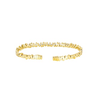 Suzanne Kalan 18ct Yellow Gold Fireworks 1.20cttw Diamond Bangle
