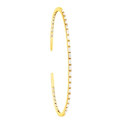 37370170 - 18ct Yellow Gold Thin Horizontal 0.60cttw Baguette Cut Bangle