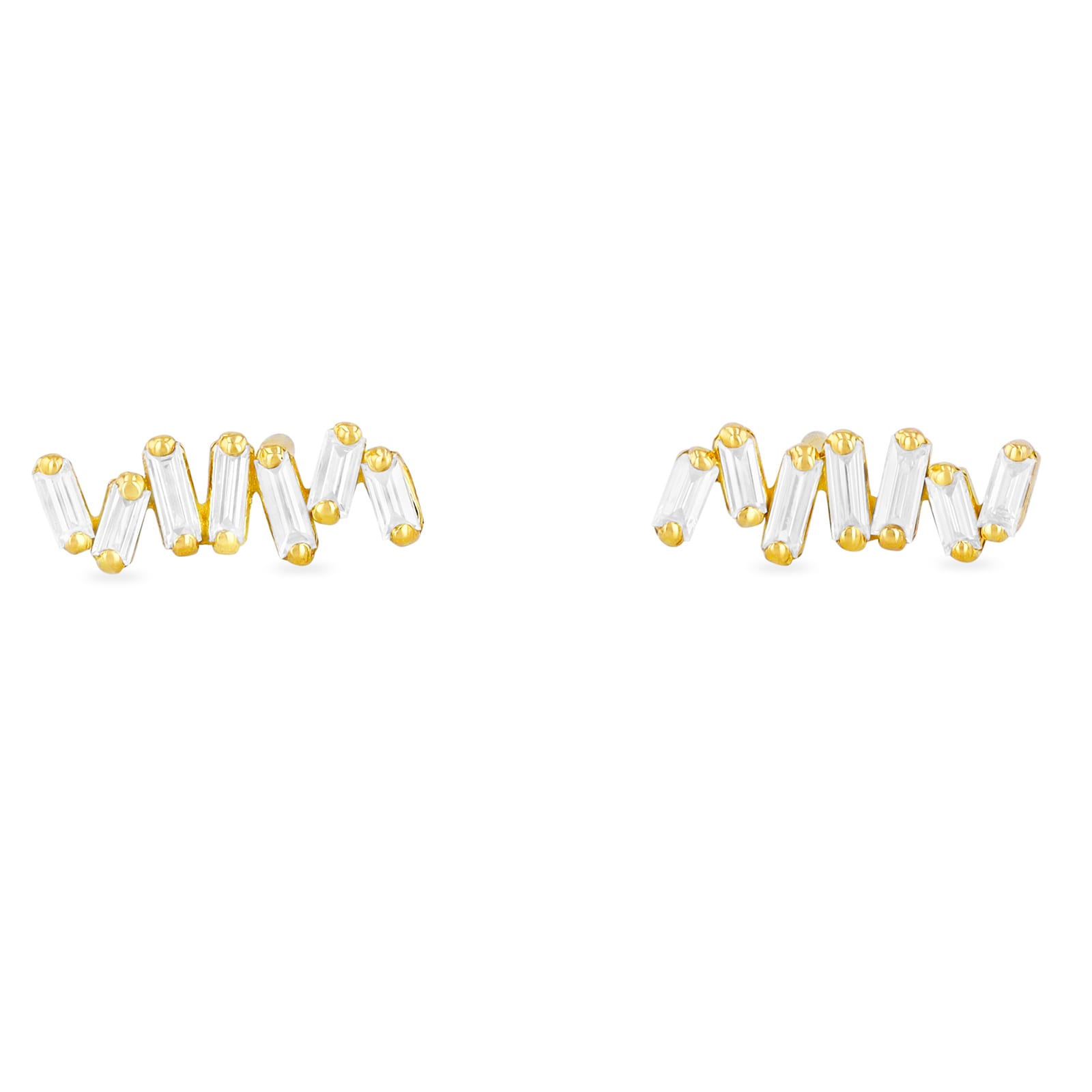 18ct Yellow Gold Firework 0.18cttw Diamond Stud Earrings