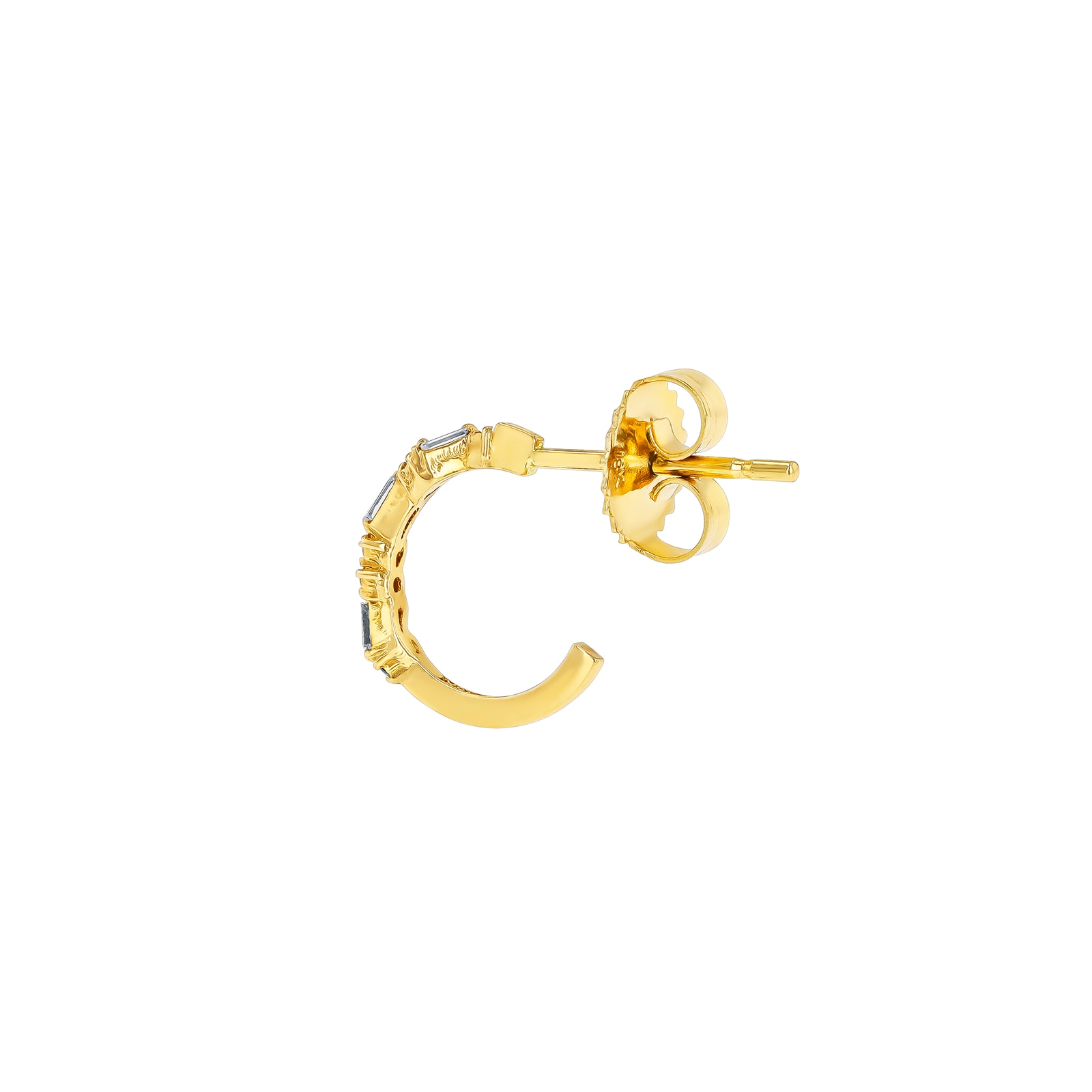 Suzanne Kalan 18ct Yellow Gold Essential 0.14cttw Diamond 12mm Hoop Earrings Suzanne Kalan 18ct Yellow Gold Essential 0.14cttw Diamond 12mm Hoop Earrings
