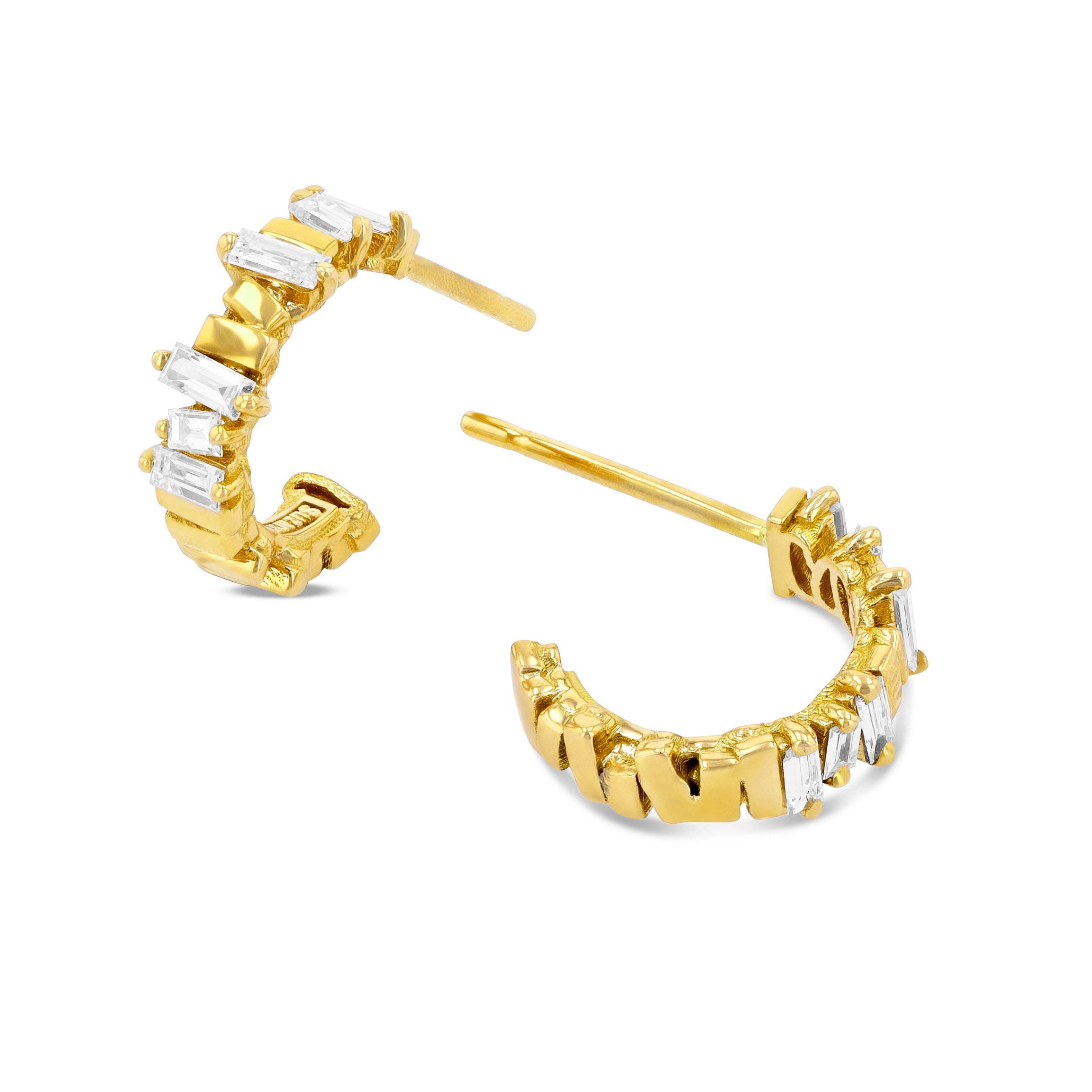 18ct Yellow Gold 0.28ct 12mm Hoop Earrings