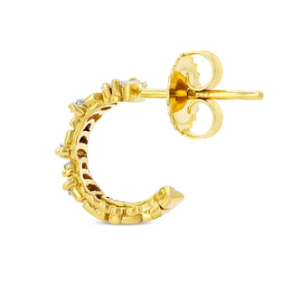 Suzanne Kalan 18ct Yellow Gold 0.28ct 12mm Hoop Earrings