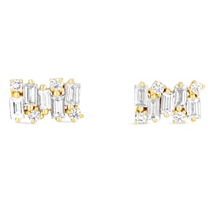 Suzanne Kalan 18ct Yellow Gold Shimmer 0.50cttw Diamond Stud Earrings