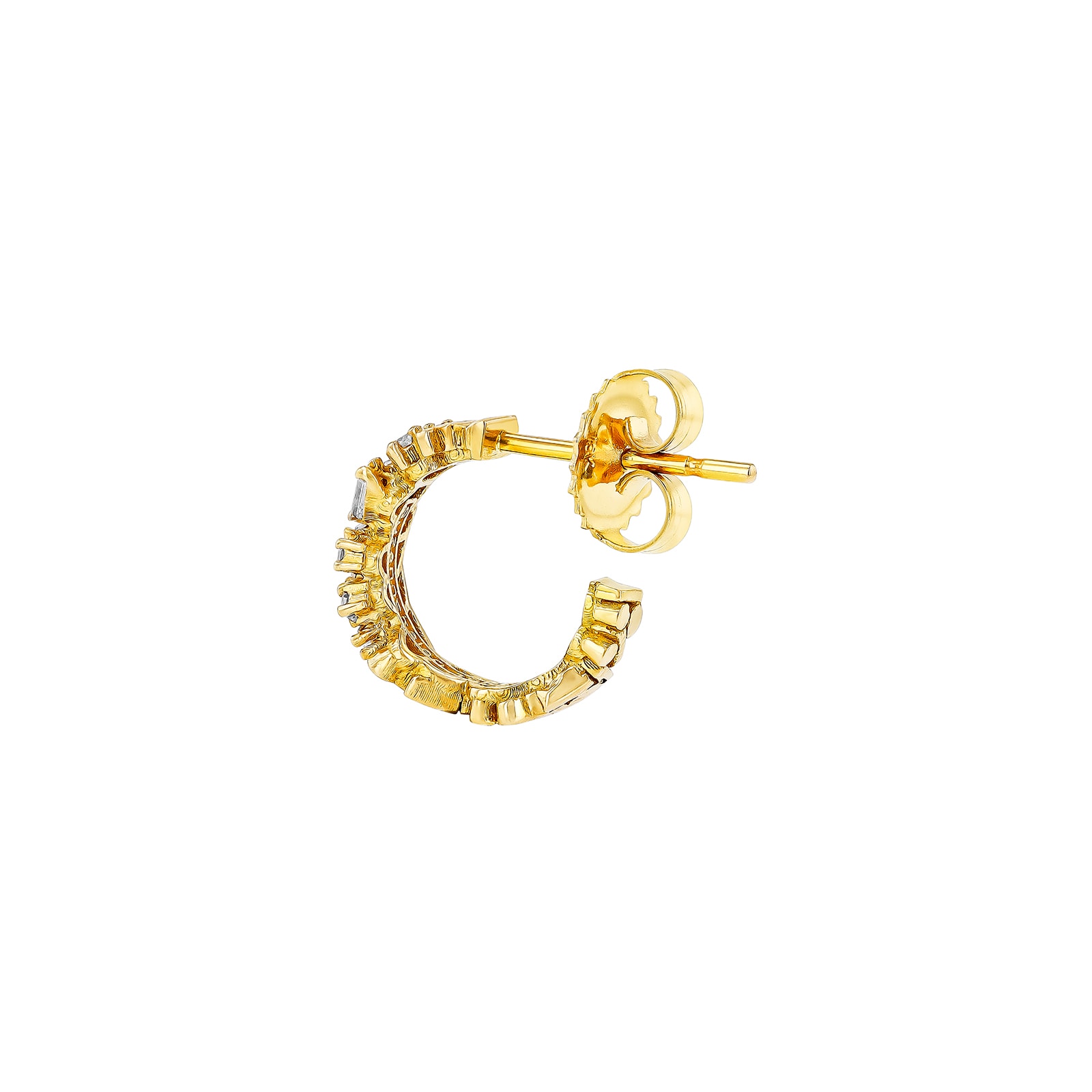 Suzanne Kalan 18ct Yellow Gold Firework Small Mix 0.33cttw Diamond Hoop Earrings Suzanne Kalan 18ct Yellow Gold Firework Small Mix 0.33cttw Diamond Hoop Earrings