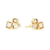 Suzanne Kalan 18ct Yellow Gold 0.35cttw Mixed Cut Stud Earrings