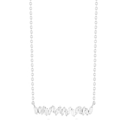 37370183 - 18ct White Gold Classic Firework 0.30cttw Diamond Bar Necklace