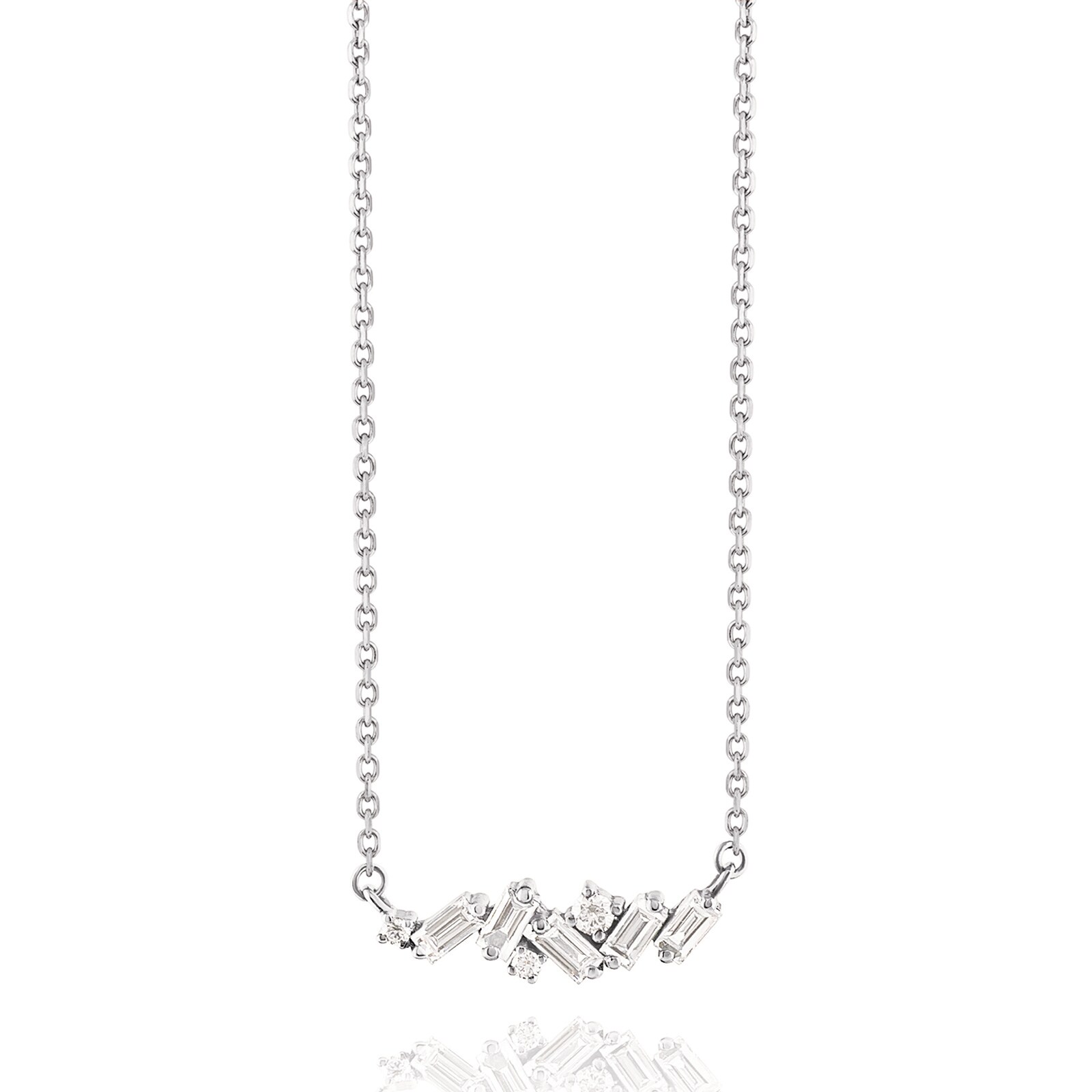 18ct White Gold Small Sparkler 0.31cttw Diamond Necklace