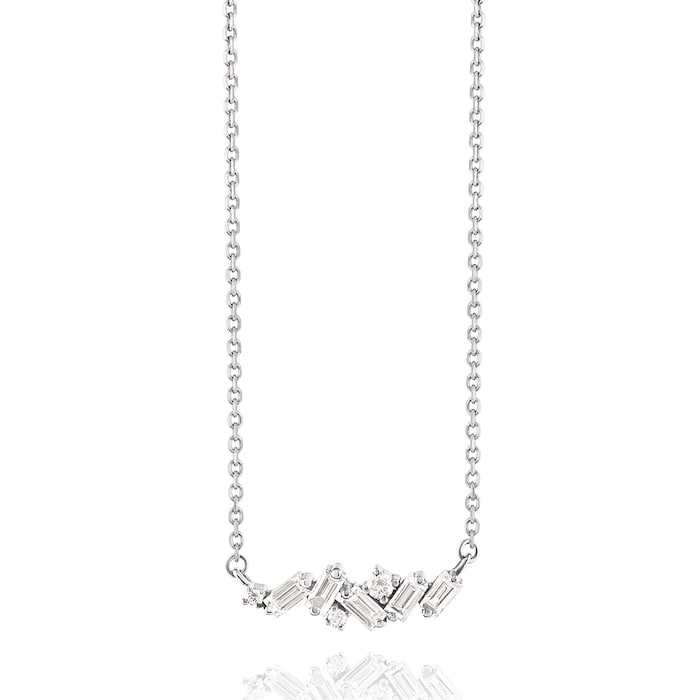 Suzanne Kalan 18ct White Gold Small Sparkler 0.31cttw Diamond Necklace