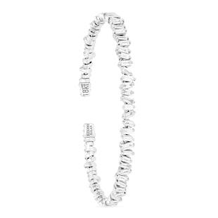 Suzanne Kalan 18ct White Gold Classic Fireworks 1.20cttw Diamond Bangle