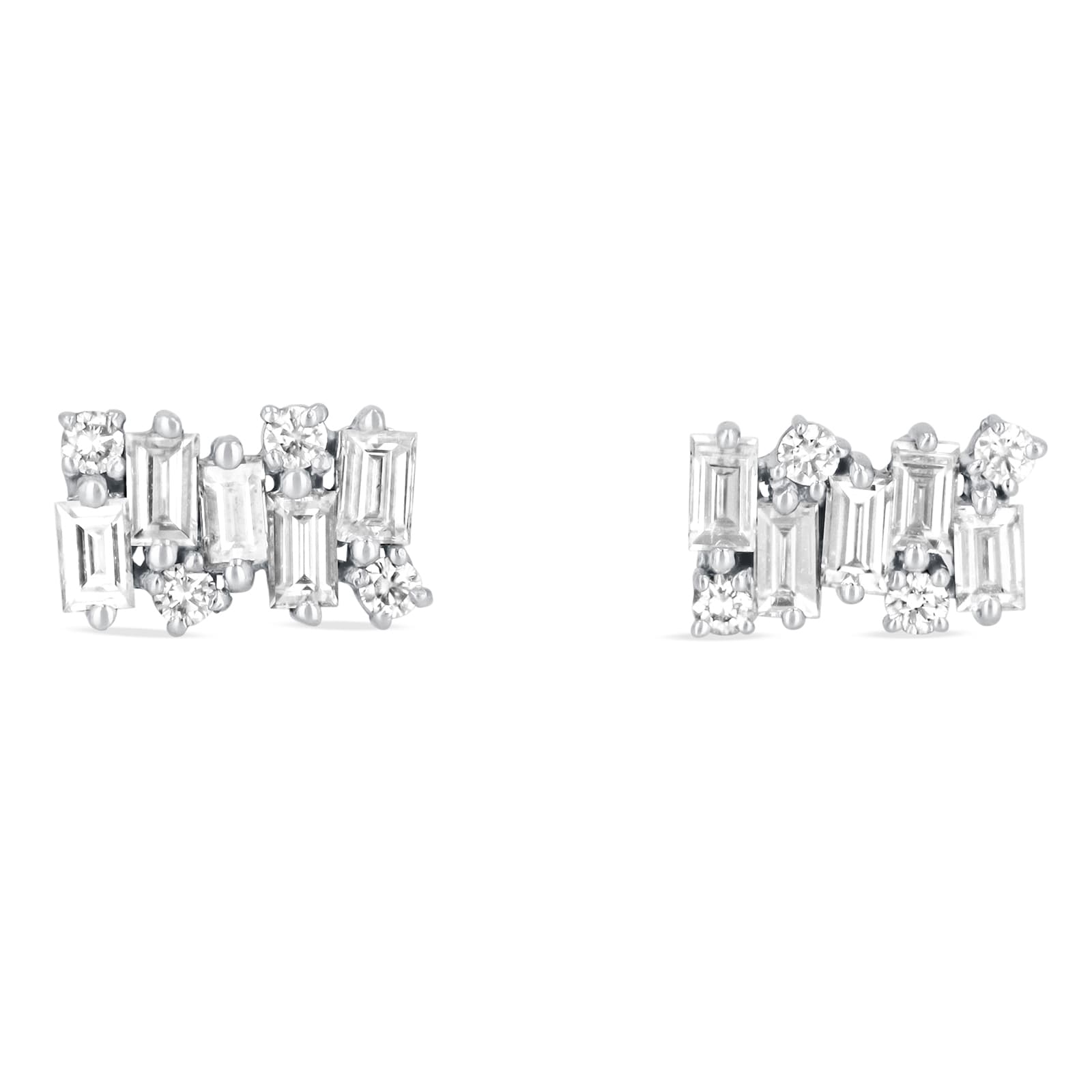 Suzanne Kalan 18ct White Gold Shimmer 0.50cttw Diamond Stud Earrings Suzanne Kalan 18ct White Gold Shimmer 0.50cttw Diamond Stud Earrings