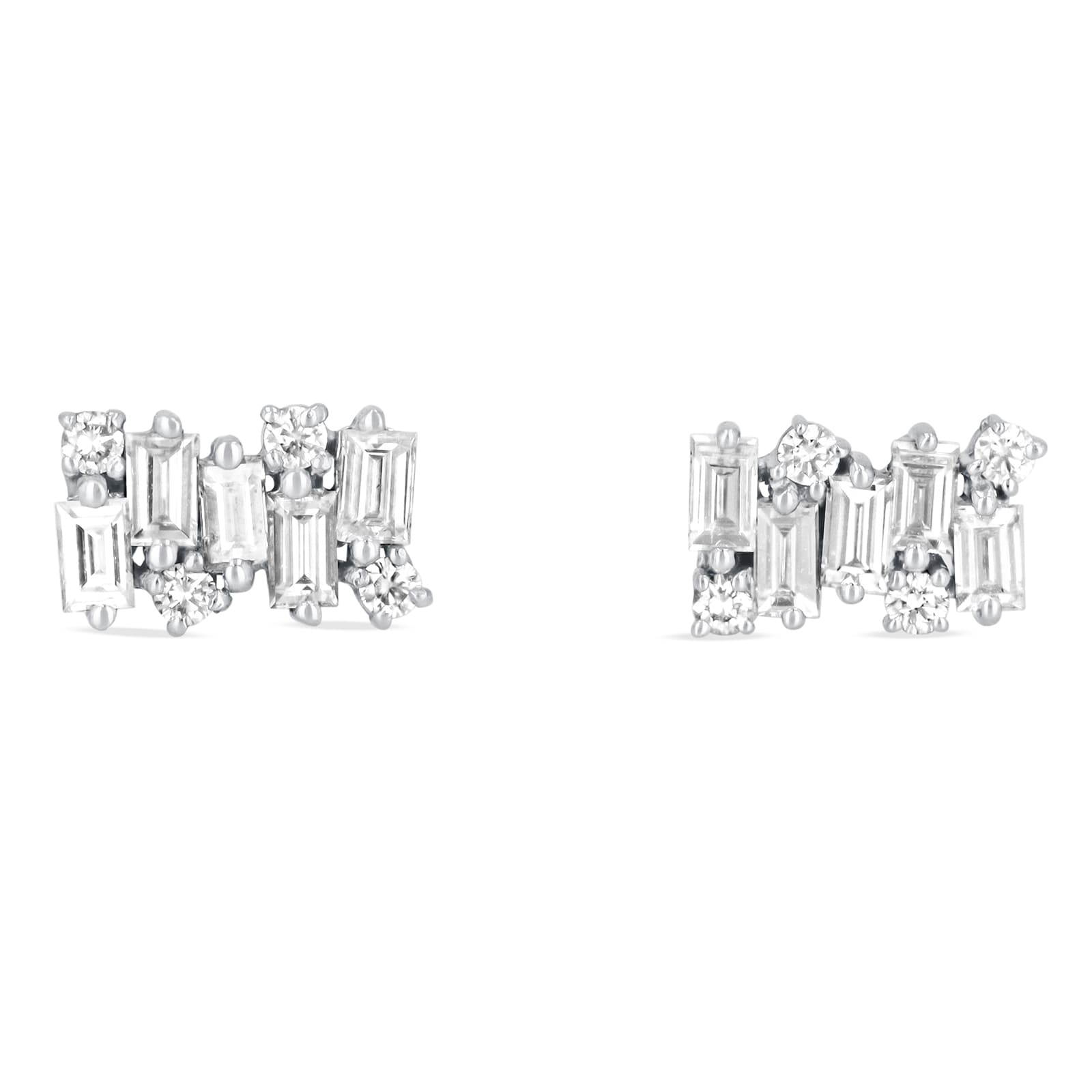 Suzanne Kalan 18ct White Gold Shimmer 0.50cttw Diamond Stud Earrings