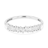 Suzanne Kalan 18ct White Gold Fireworks Collection 0.33cttw Diamond Classic Stacker Ring
