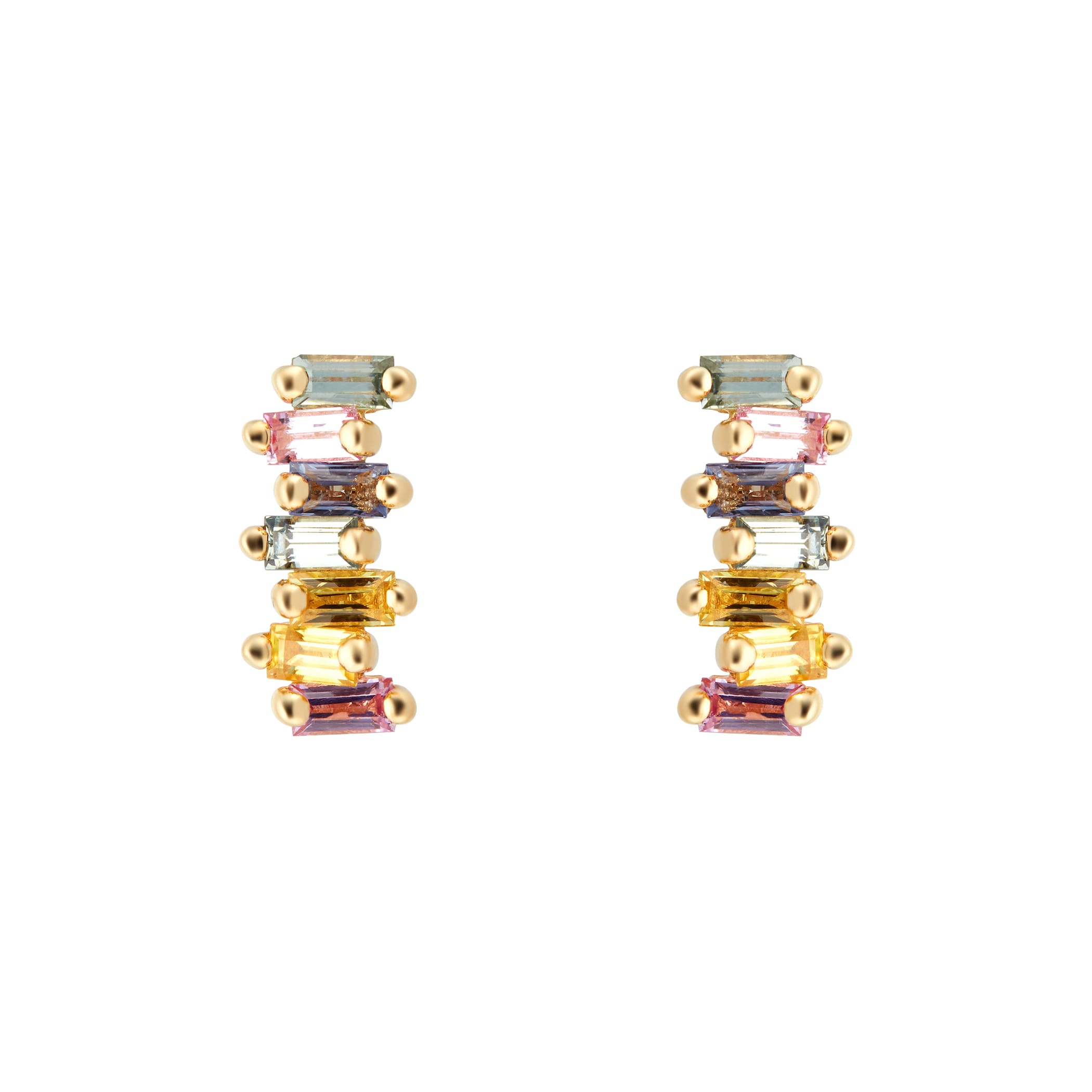 Suzanne Kalan Zoe 18ct Yellow Gold Pastel Sapphire Stud Earrings Suzanne Kalan Zoe 18ct Yellow Gold Pastel Sapphire Stud Earrings