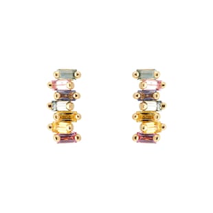 Suzanne Kalan Zoe 18ct Yellow Gold Pastel Sapphire Stud Earrings