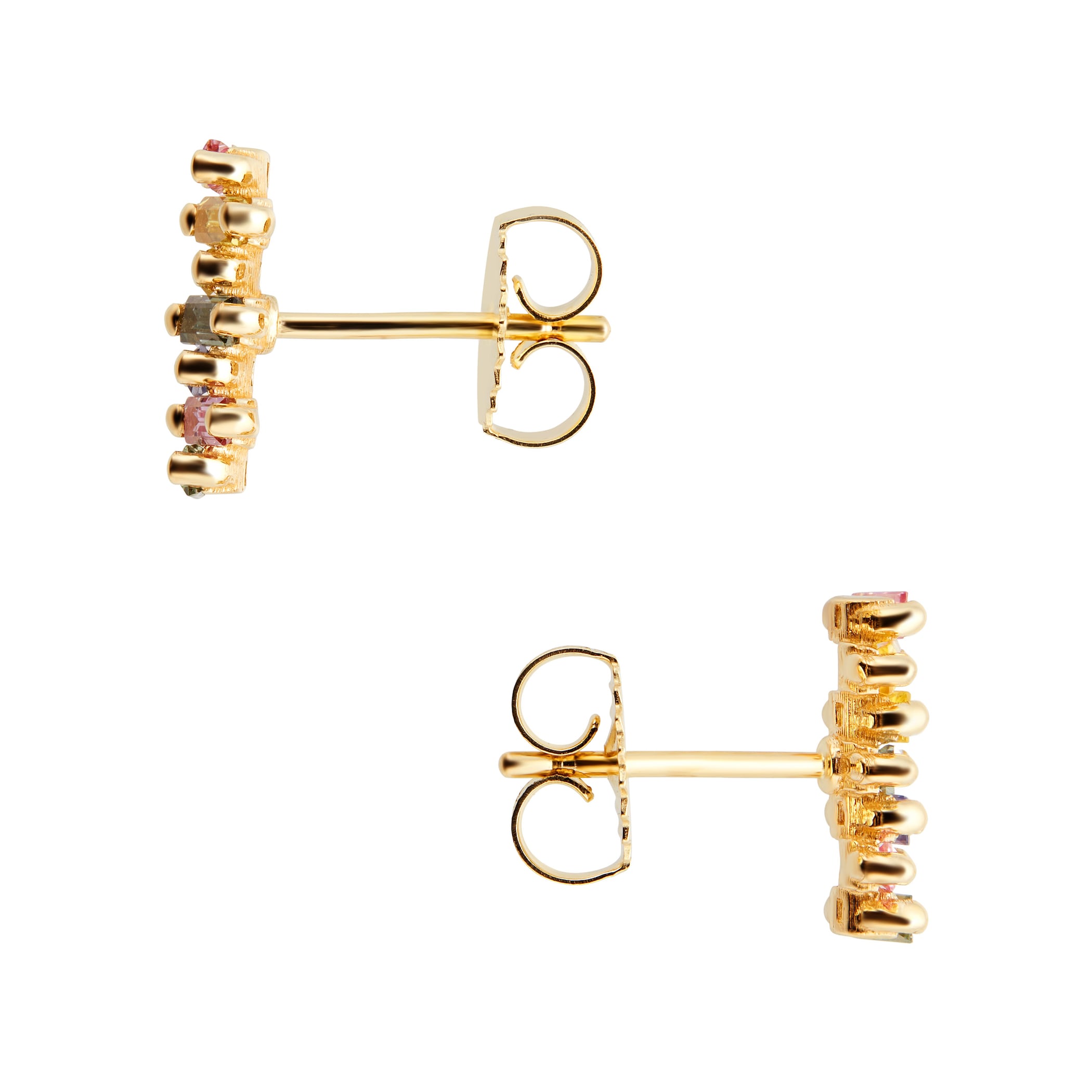 Suzanne Kalan Zoe 18ct Yellow Gold Pastel Sapphire Stud Earrings Suzanne Kalan Zoe 18ct Yellow Gold Pastel Sapphire Stud Earrings