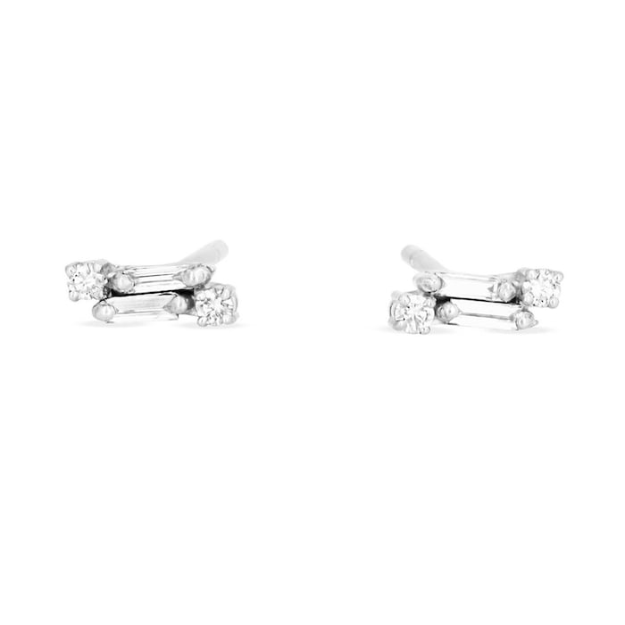 Suzanne Kalan Cali 18ct White Gold 0.14cttw Diamond Stud Earrings