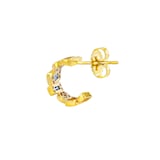 Suzanne Kalan Cara 18ct Yellow Gold Light Blue Sapphire & 0.10cttw Diamond 12mm Hoop Earrings