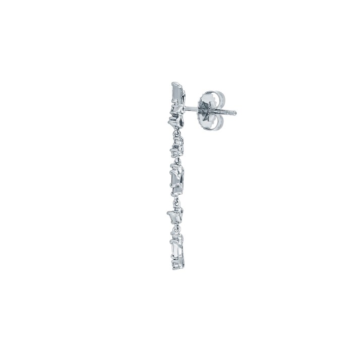 Suzanne Kalan 18ct White Gold 0.05cttw Diamond Drop Earrings