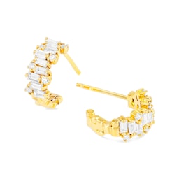 37370211 - Summer Collection 18ct Yellow Gold 12mm Huggie 0.88cttw Diamond Earrings