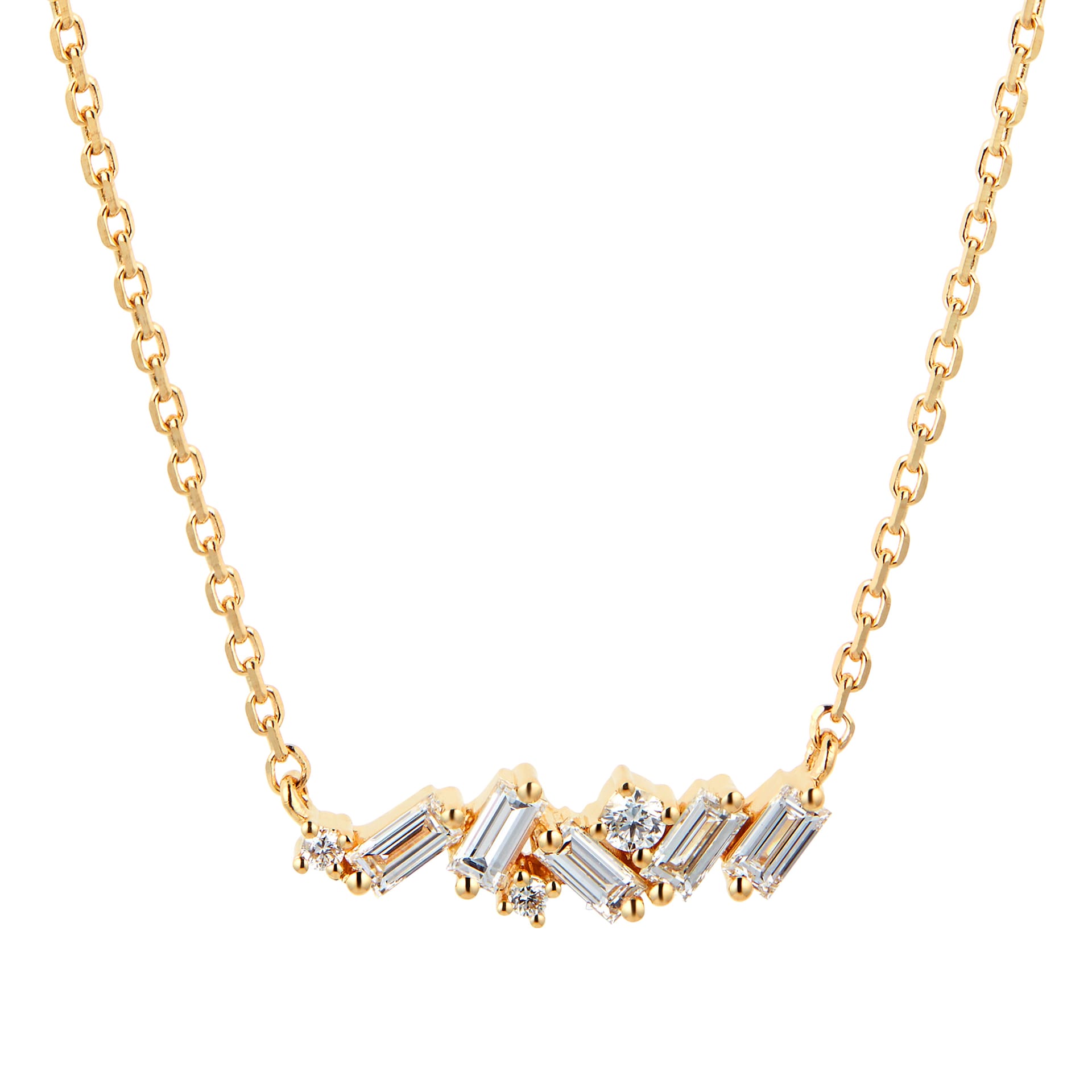 Suzanne Kalan Small Sparkler 18ct Yellow Gold 0.31cttw Diamond Necklace