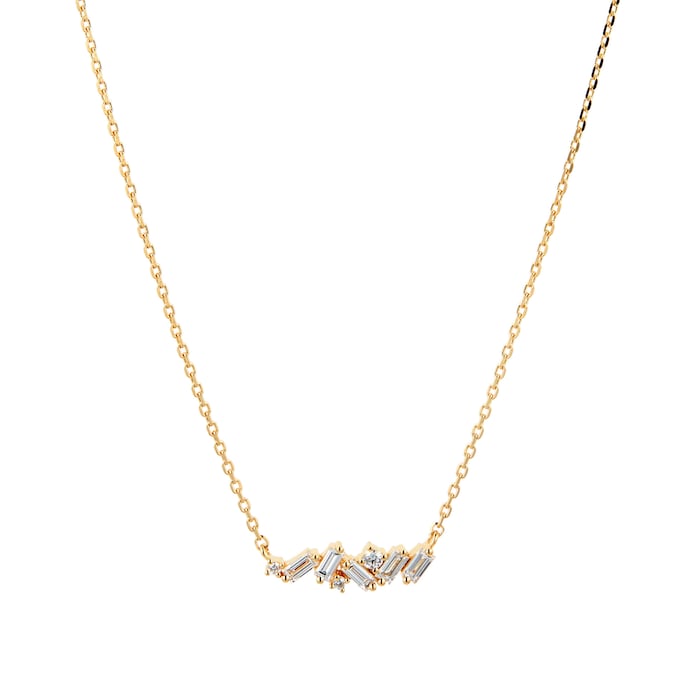 Suzanne Kalan Small Sparkler 18ct Yellow Gold 0.31cttw Diamond Necklace