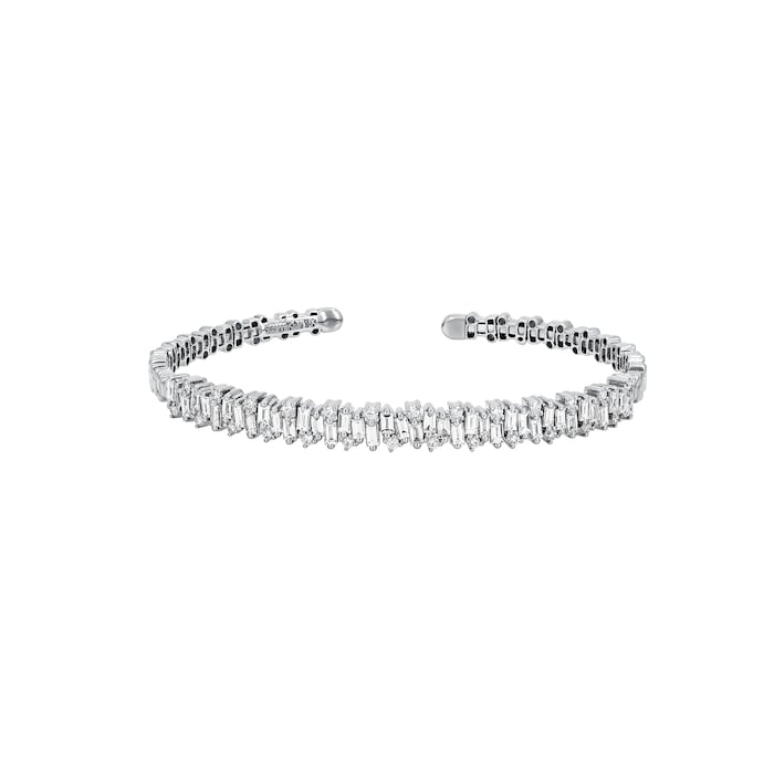 Suzanne Kalan Shimmer 18ct White Gold 1.73cttw Diamond Bangle