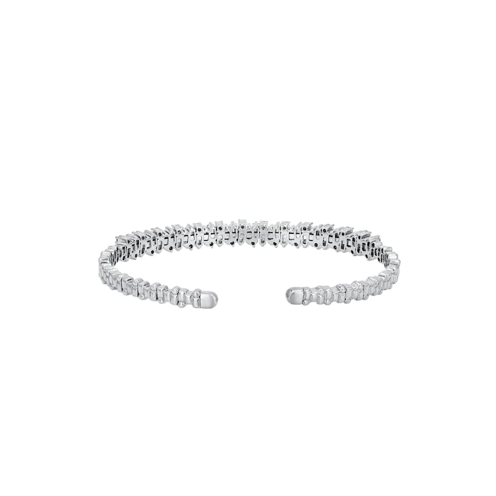 Suzanne Kalan Shimmer 18ct White Gold 1.73cttw Diamond Bangle