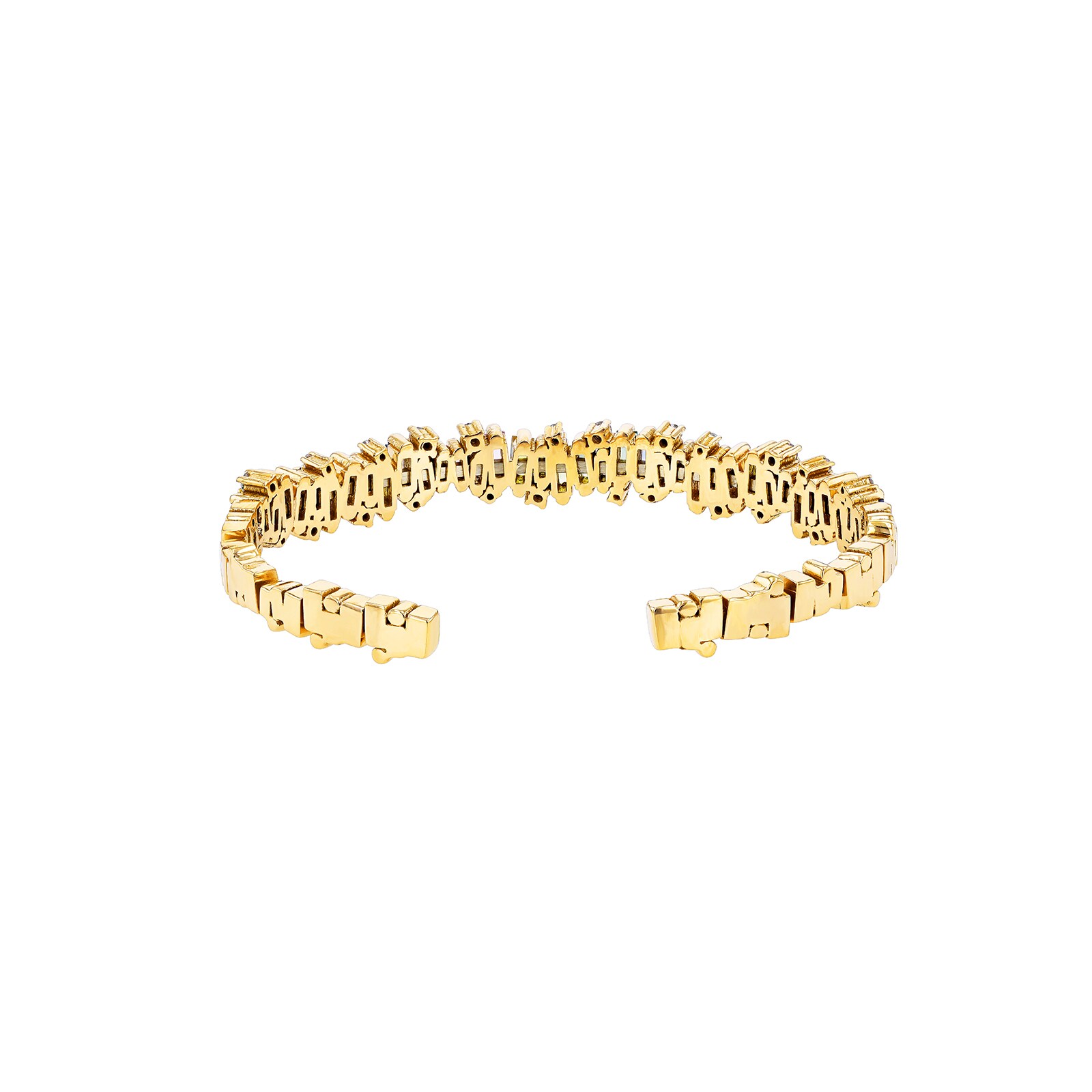 Suzanne Kalan 18ct Yellow Gold Sophia Pastel Sapphire & 0.42cttw Diamond Bangle Suzanne Kalan 18ct Yellow Gold Sophia Pastel Sapphire & 0.42cttw Diamond Bangle