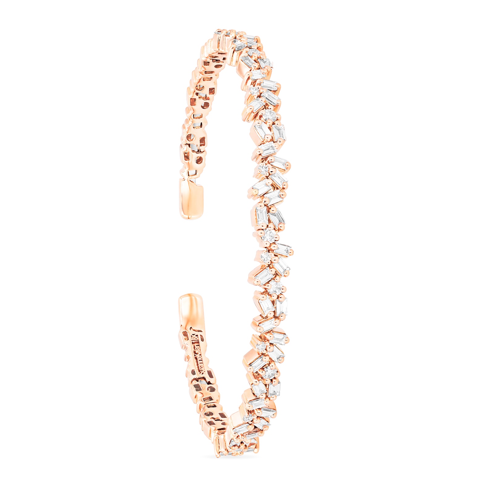 Suzanne Kalan Fireworks 18ct Rose Gold Sparkler 1.53cttw Diamond Bangle