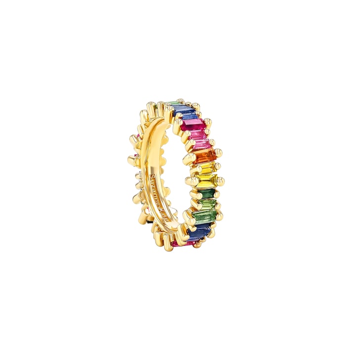 Suzanne Kalan 18ct Yellow Gold Rainbow Classic Eternity Ring