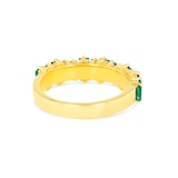 Suzanne Kalan 18ct Yellow Gold Emerald Baguette Half Eternity Ring