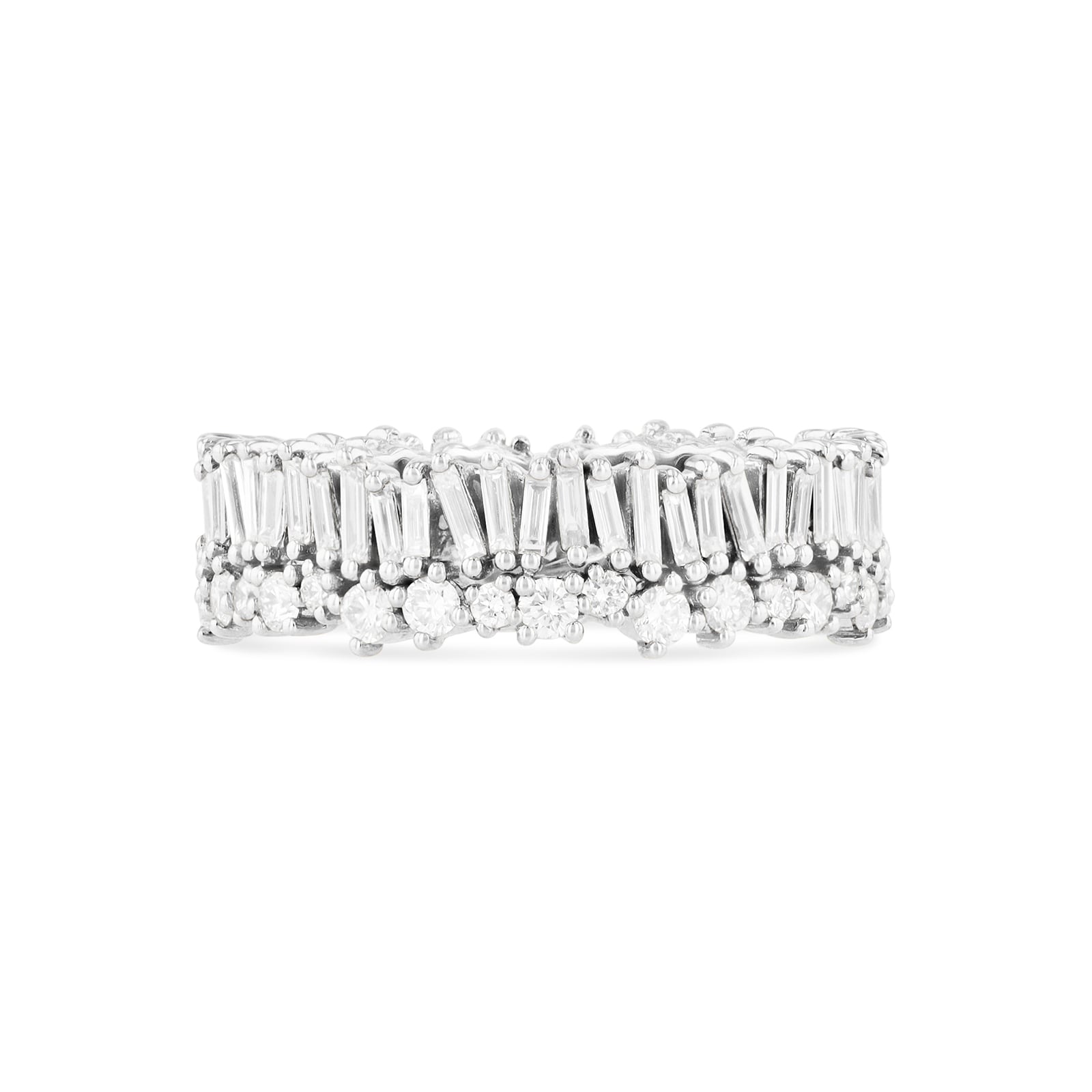 Suzanne Kalan 18ct White Gold Short Stack 1.4cttw Diamond Eternity Ring